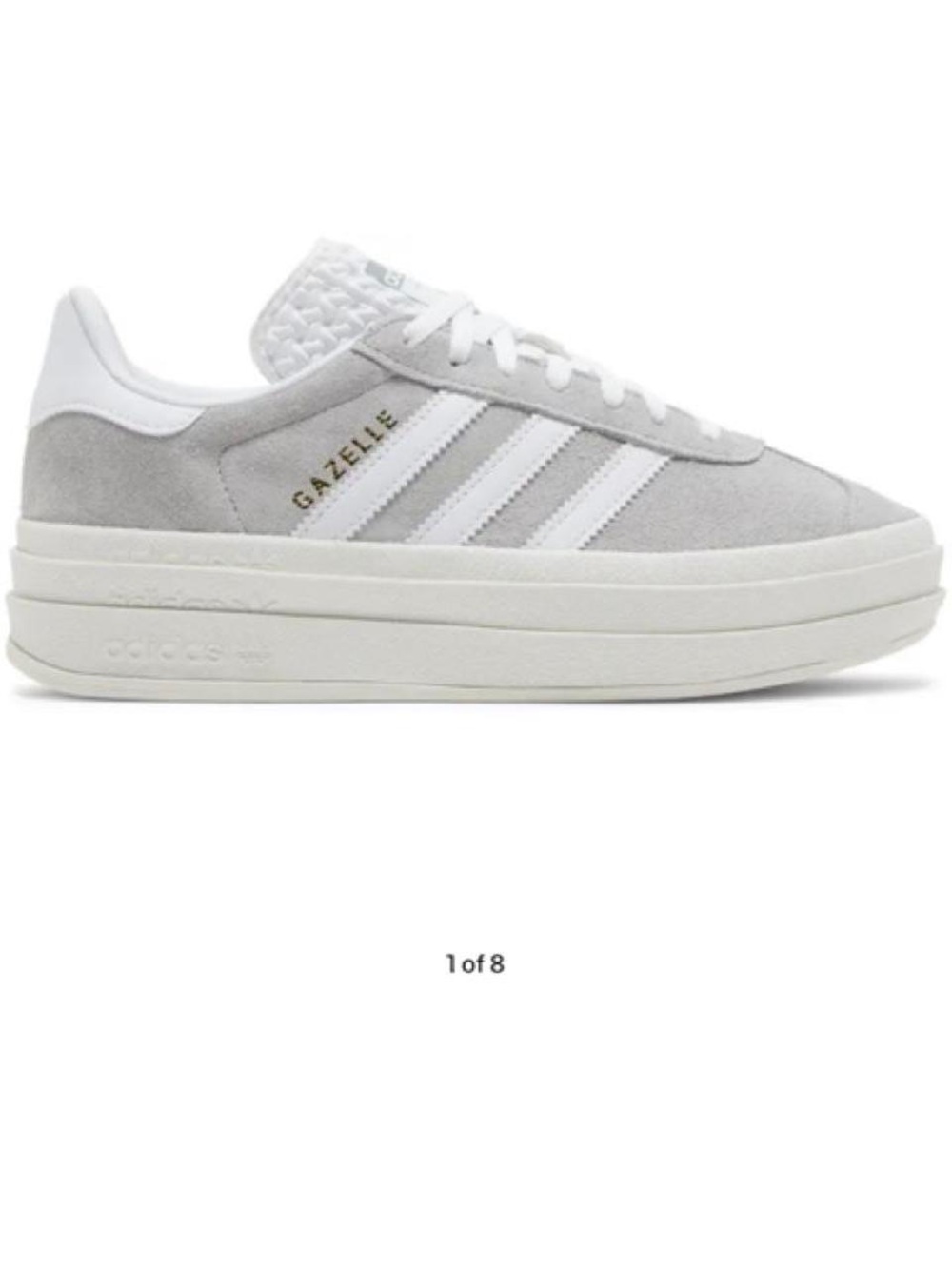 Adidas Gazelle Bold 'Grey White' Size 6